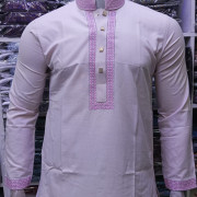 Size-40-ইন্ডিয়ান অরজিনাল প্রিমিয়াম চমক ফেব্রিক্স-(Light Pink)-কালার