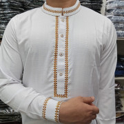 Size-42- অরজিনাল প্রিমিয়াম রেমি কটন ফেব্রিক্স (White 🤍)-কালার